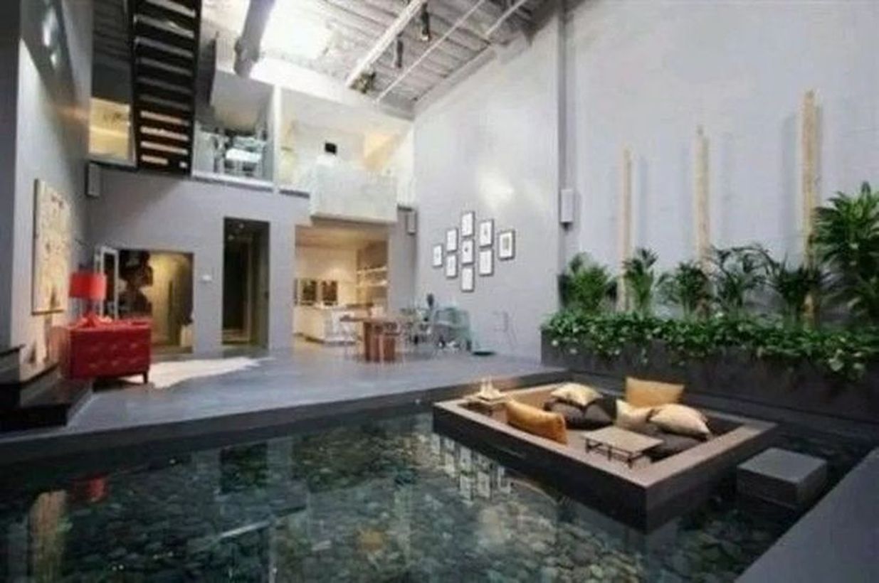 fish pond in living room