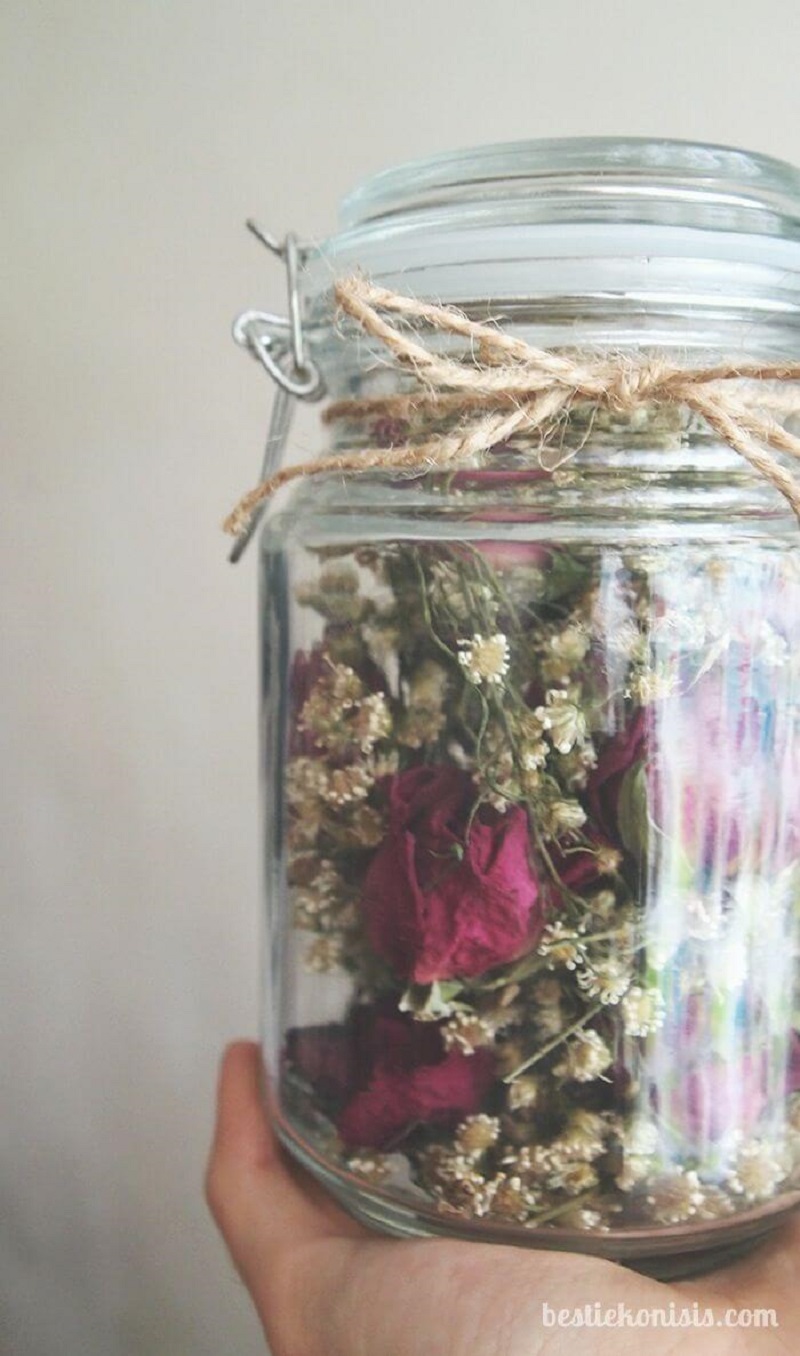 Dried Bouquet In A Jar