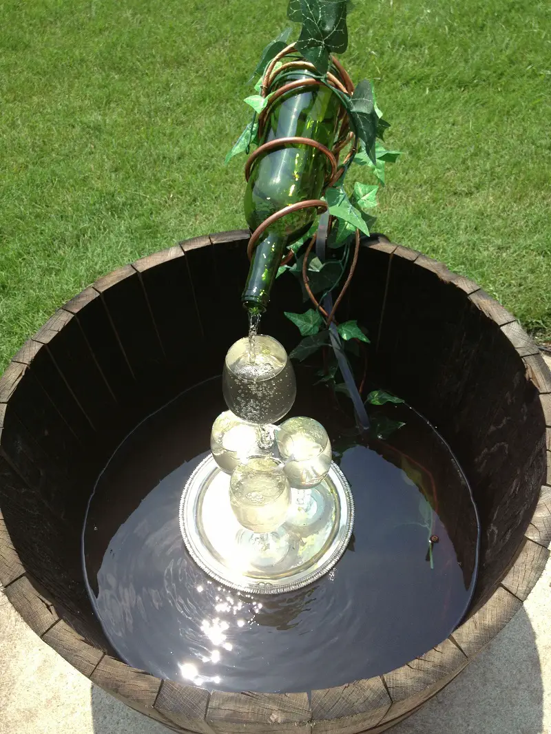 Beautiful Backyard Water Fountain Ideas DIY Wine Barrel Fountain Craft Ideas Pinterest