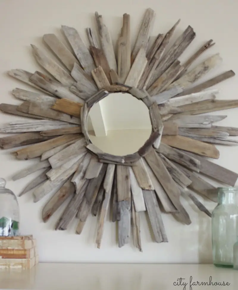 Thrifty Pretty Diy Driftwood Mirror
