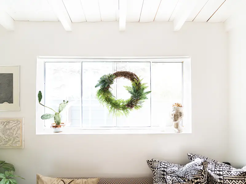 Wreath In Window
