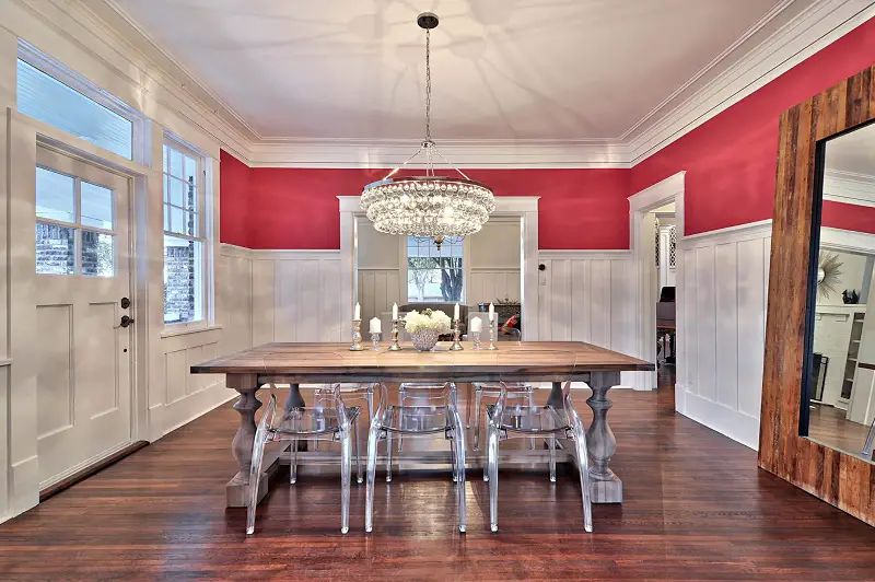 Craftsman Red Dining Room