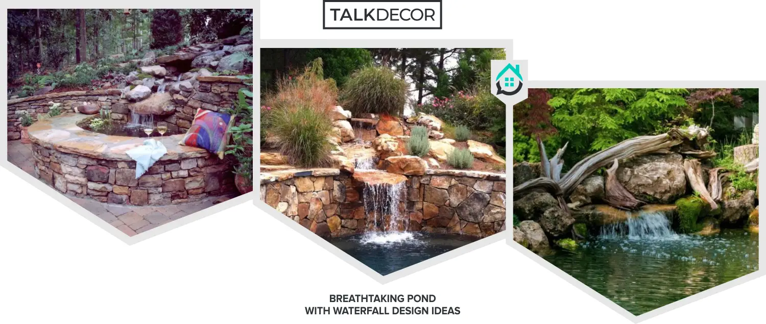 8 Breathtaking Pond With Waterfall Design Ideas