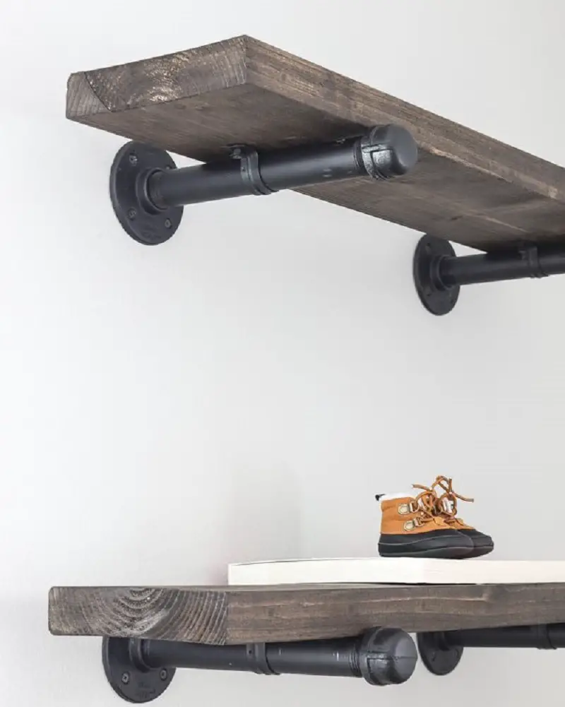 Industrial Pipe Shelves