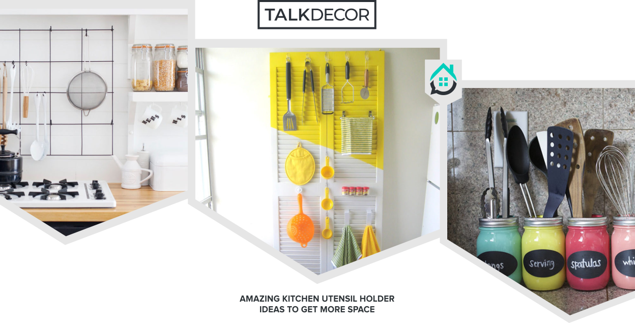 8 Amazing Kitchen Utensil Holder Ideas to Get More Space - Talkdecor