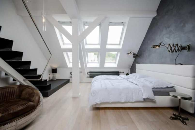 Attic For Bedroom With Large Window