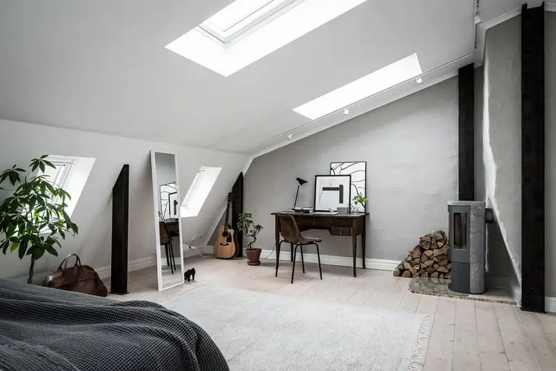 Attic Scandinavian Home Office
