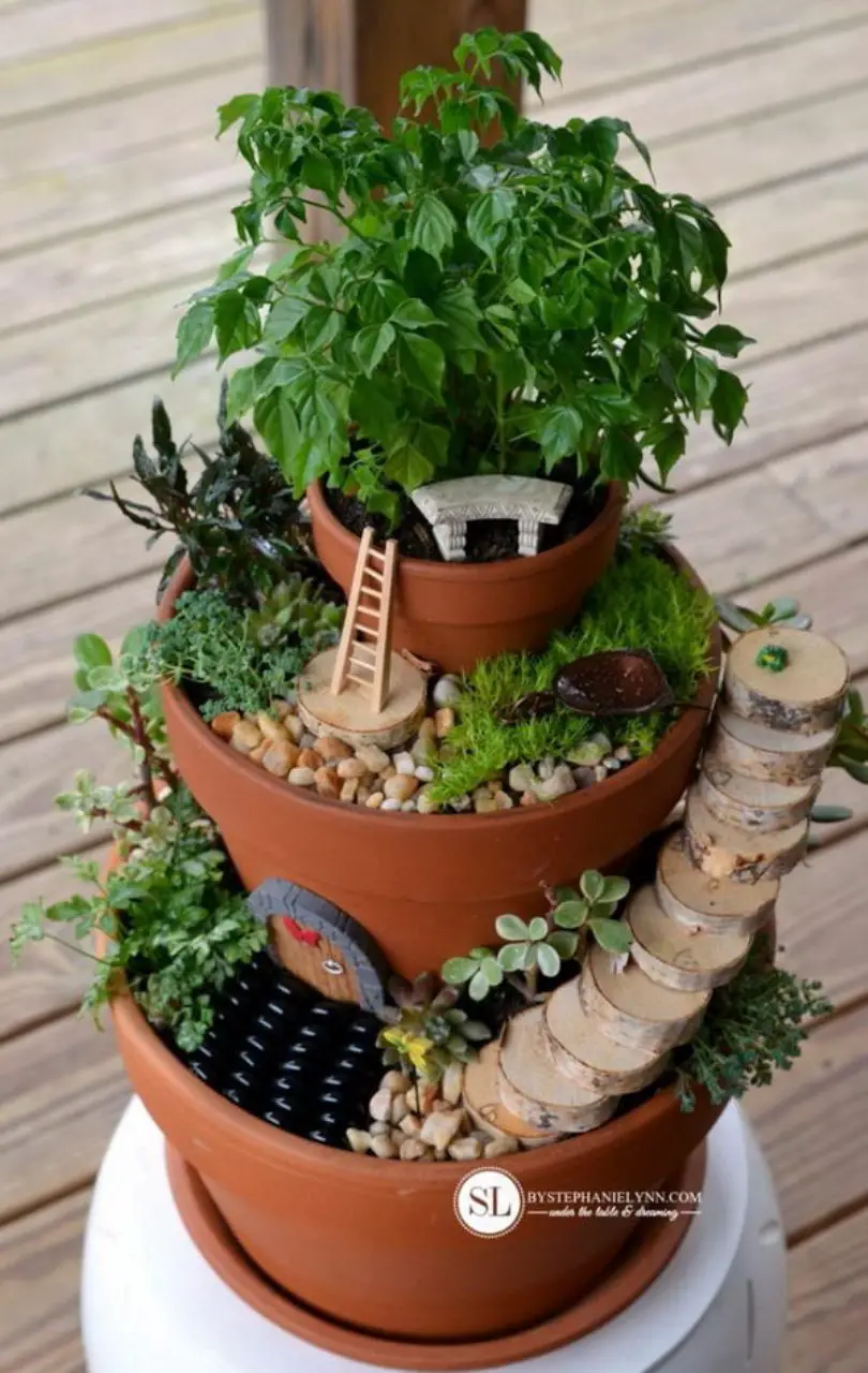 DIY Flower Pot Miniature Fairy Garden