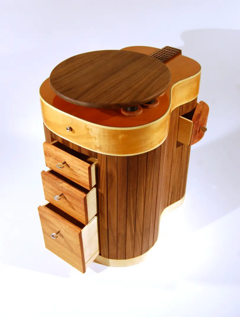 Guitar Table With Compartments