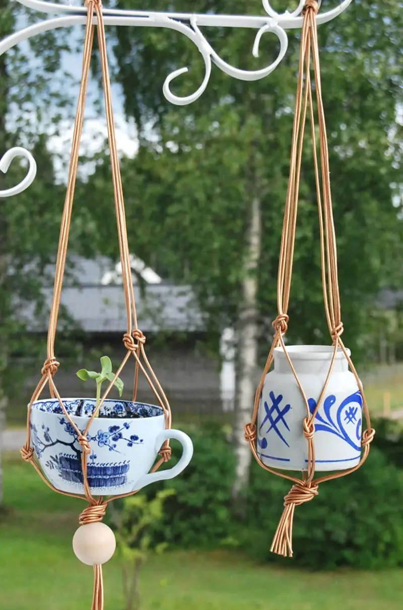 Hanging Teacup Planters