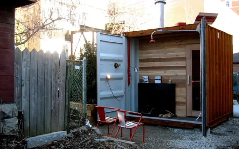 Sauna In A Shipping Container