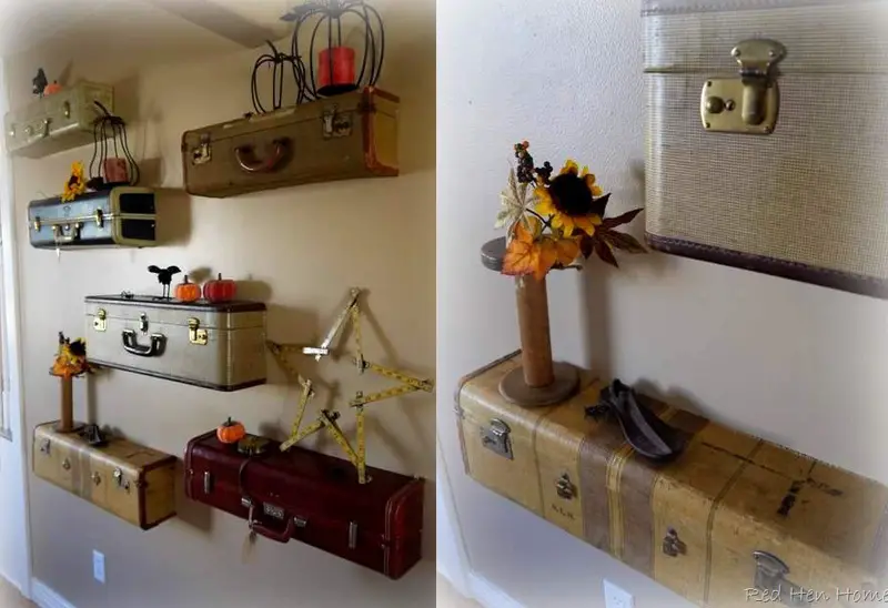 Wall Shelves From Suitcase