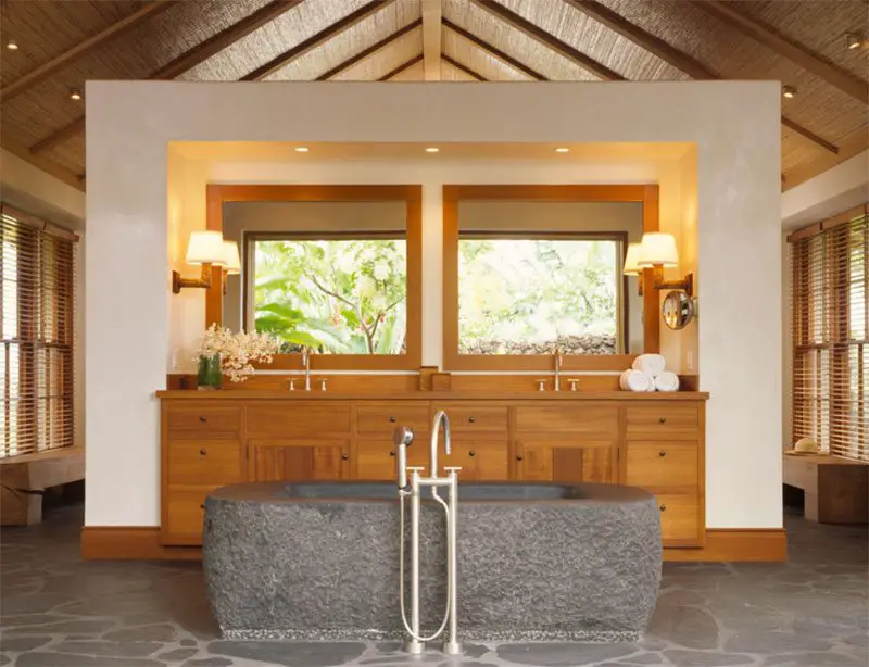 With Stone Bath Tub
