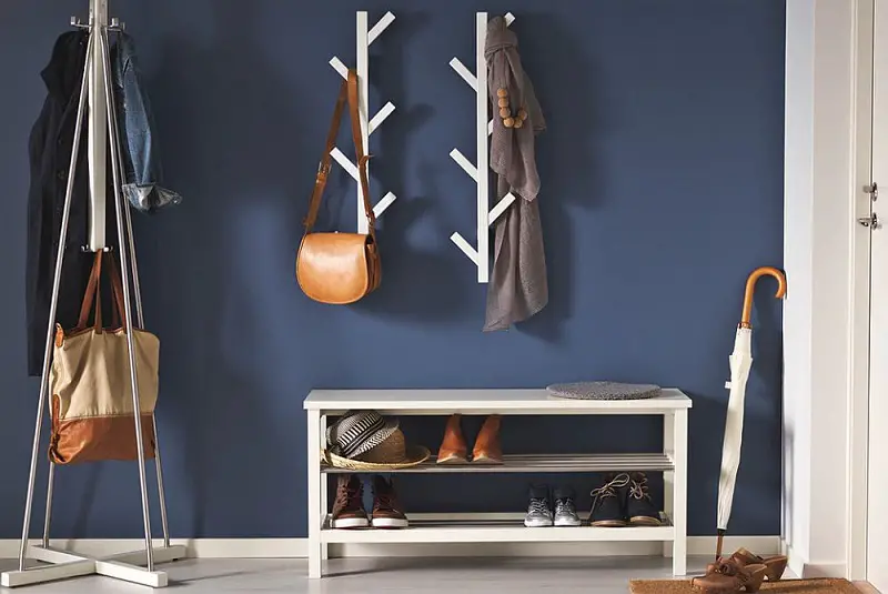 Bench With Shoe Storage In Black