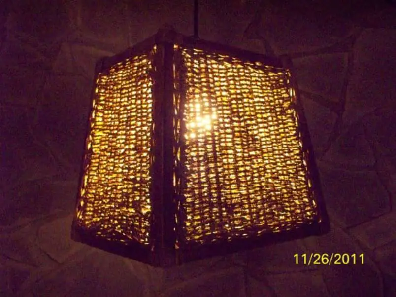 Hanging Lampshade Using Basket