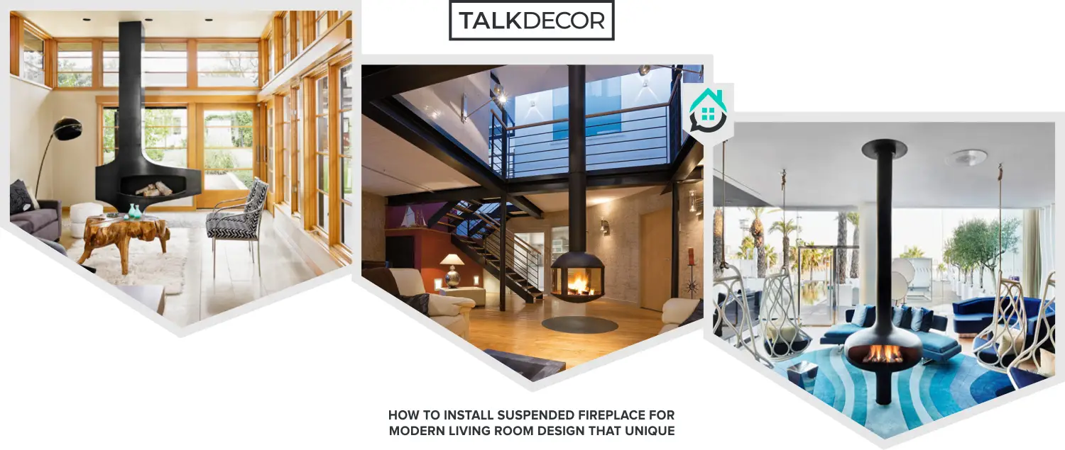 How To Install Suspended Fireplace For Modern Living Room Design That Unique