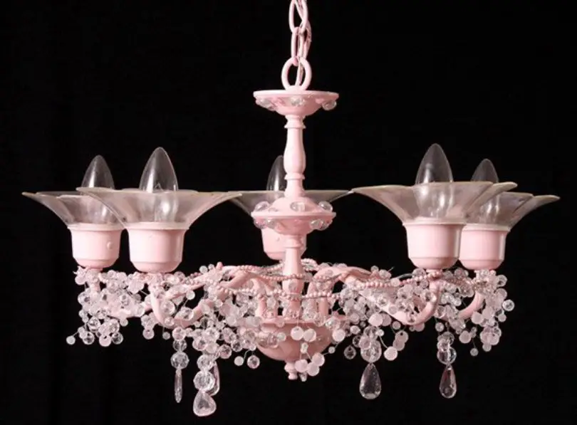 All Pink Chandeliers