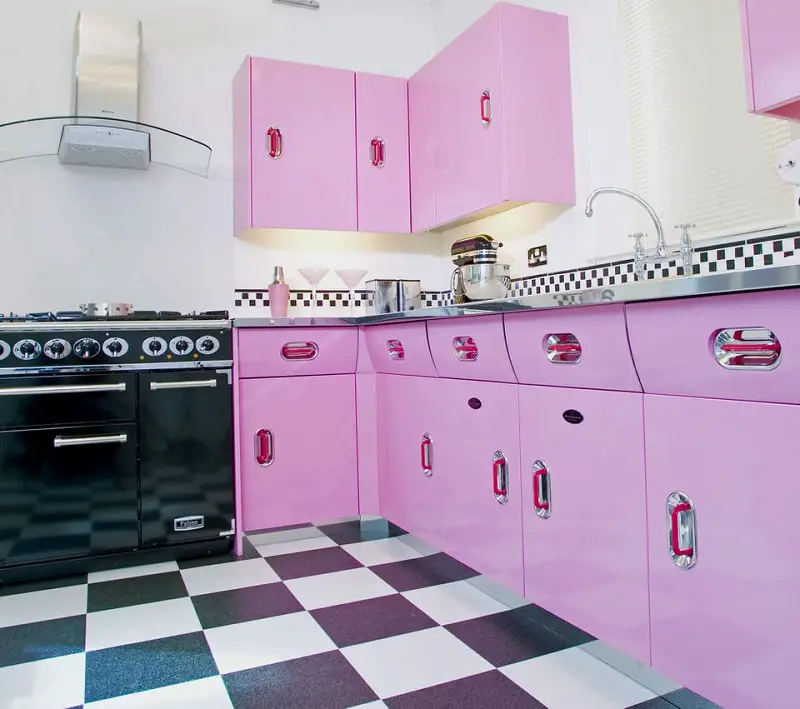Attractive Retro Pink Kitchen