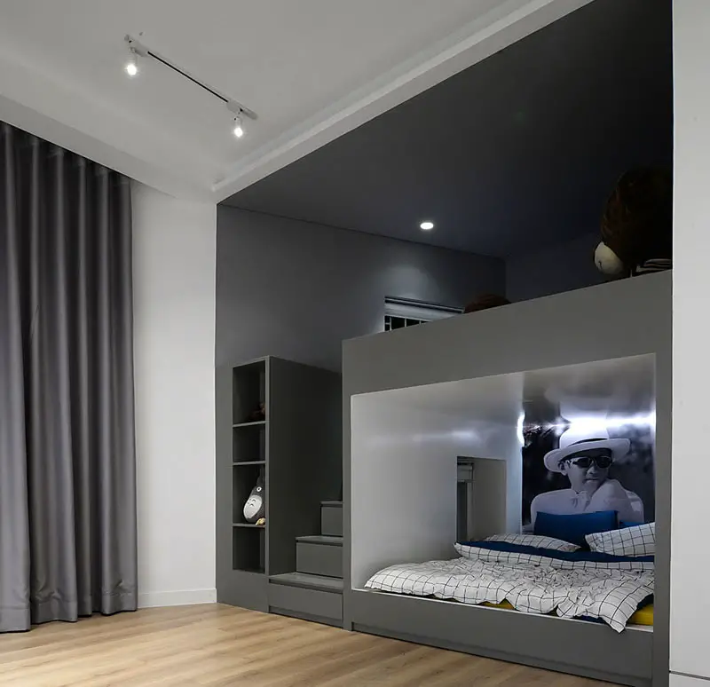 Bedroom With Built In Bunk Beds
