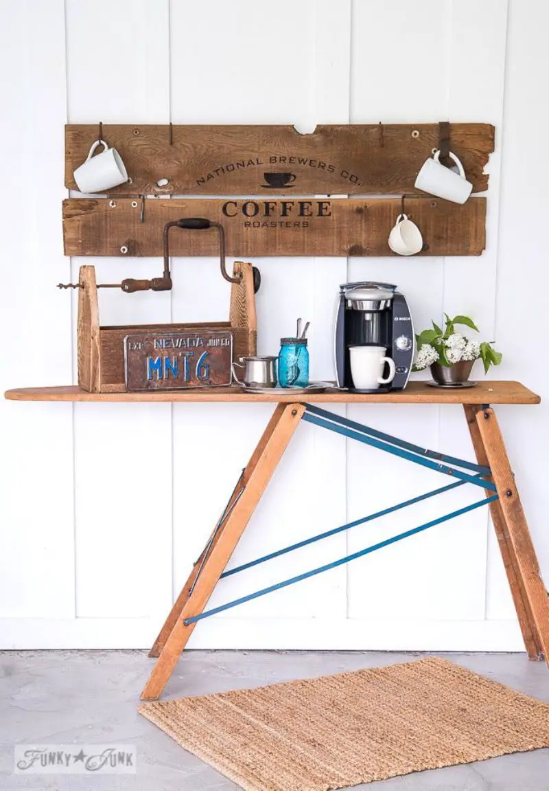 Coffee Bar With Salvaged Wood