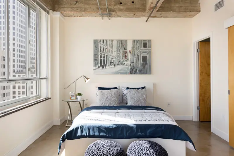 Condo Bedroom With Rustic Touch