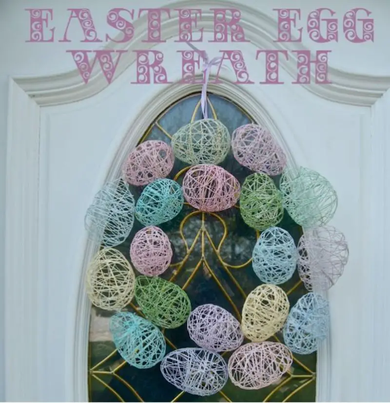 Easter Egg Wreath From Yarn