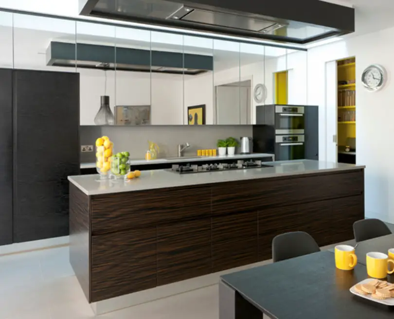 Kitchen With Contemporary Handle Less Design