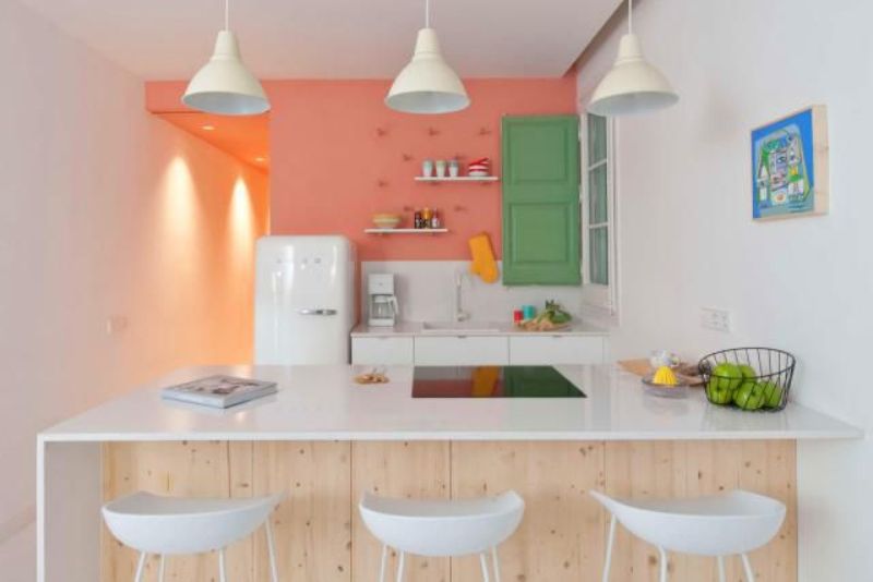 Minimalist Pink Kitchen