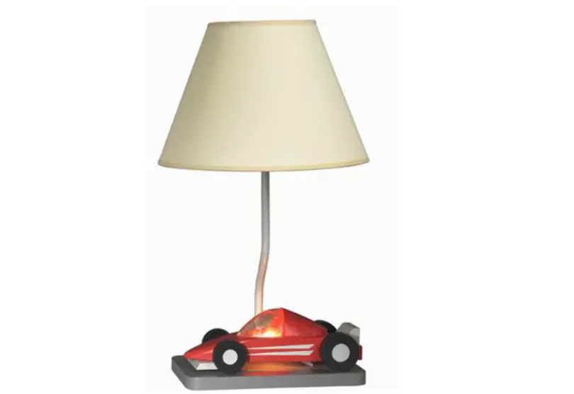 Table Lamp With Red Car