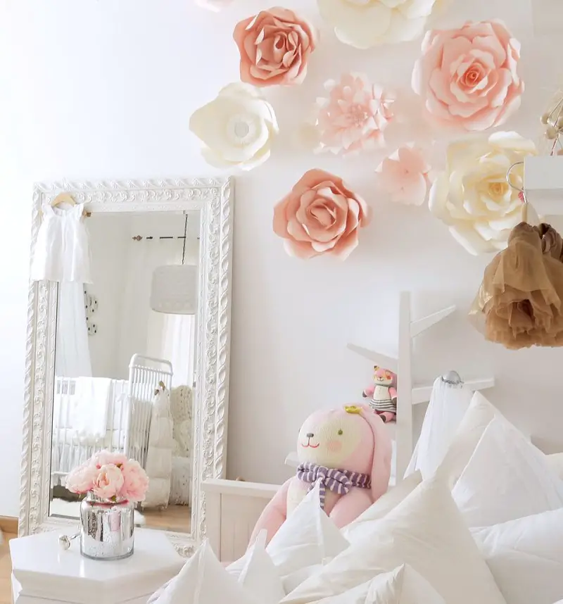 Wall With Blossoming Paper Flowers