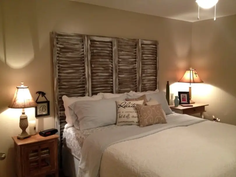 Window Shutter For An Epic Headboard