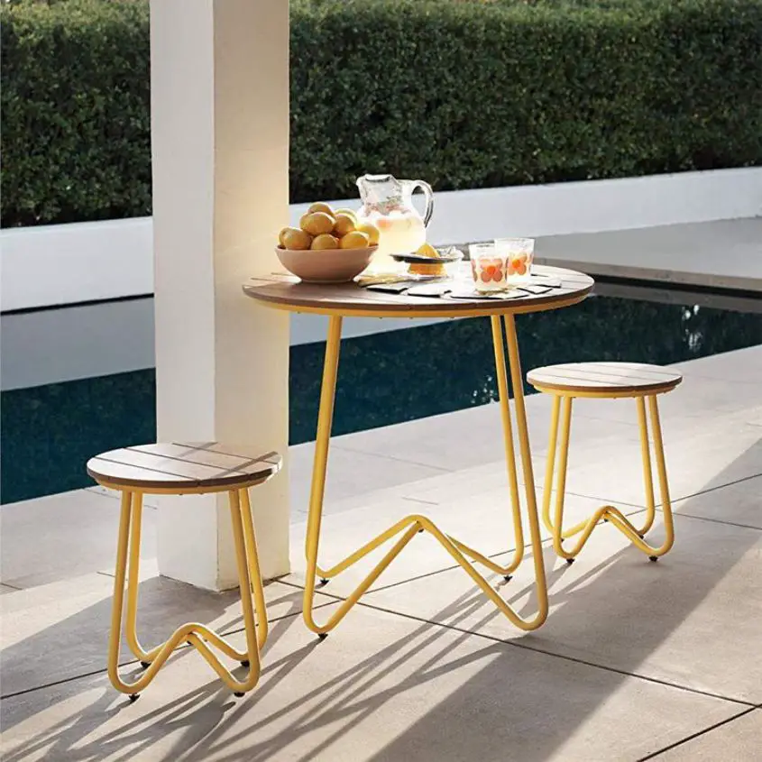 Yellow Outdoor Bistro Set