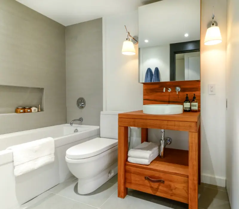 Contemporary Look Condo Bathroom