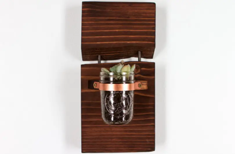 Mason Jar Wall Hang Planter