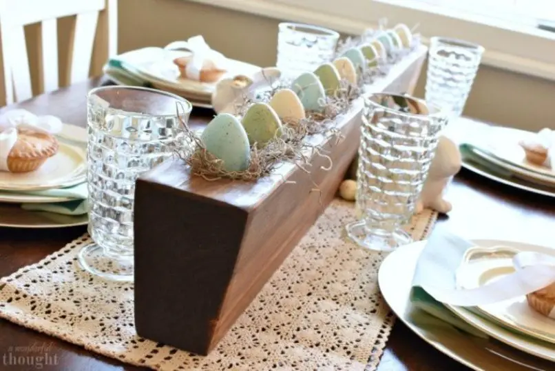 Pastel Colored Easter Table Decor