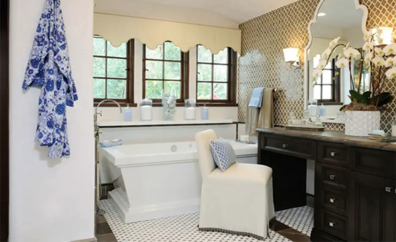 Stunning Small Mediterranean Bathroom