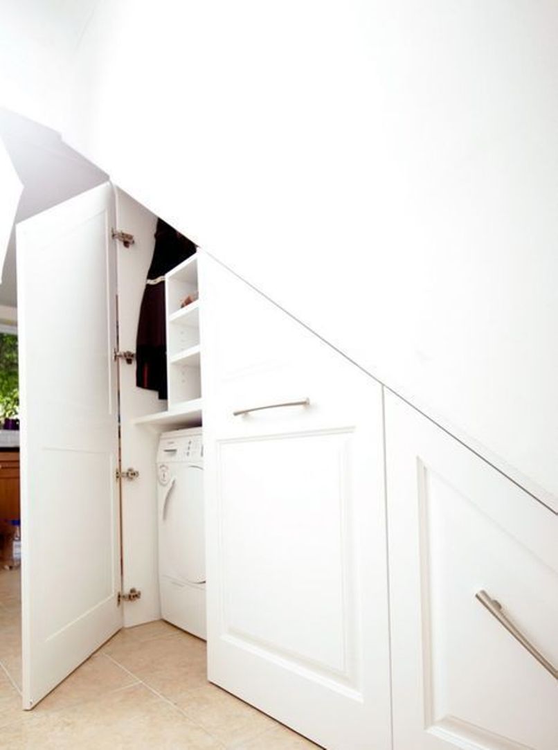 8 Brilliant Laundry Room Ideas That Built Under The Stairs To Inspire