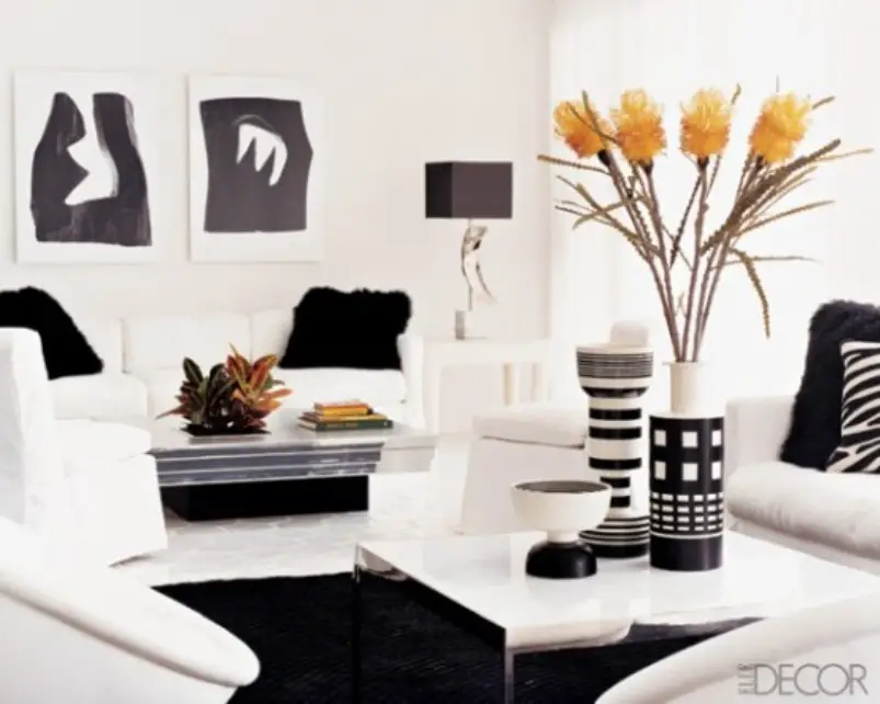 A Minimalist Black And White Living Room
