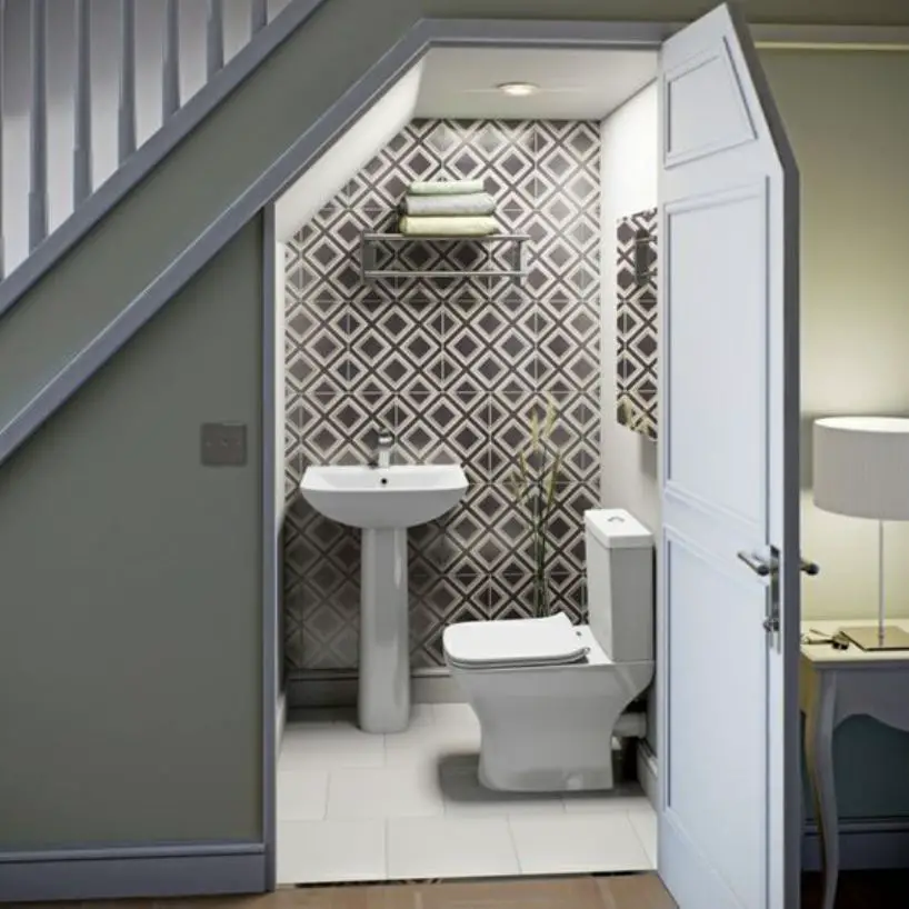 8 Mind-Blowing Under Stair Powder Room Designs To Inspire You - Talkdecor