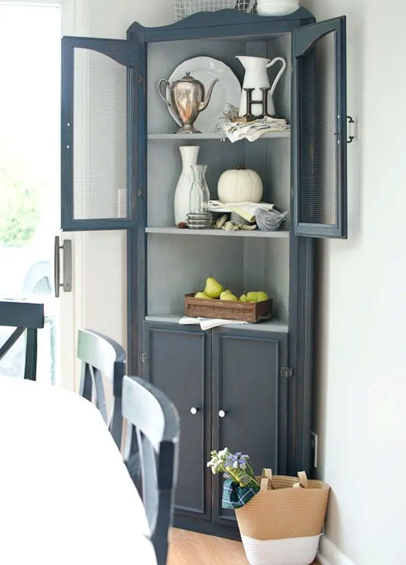 Graphite Grey Corner Cabinet