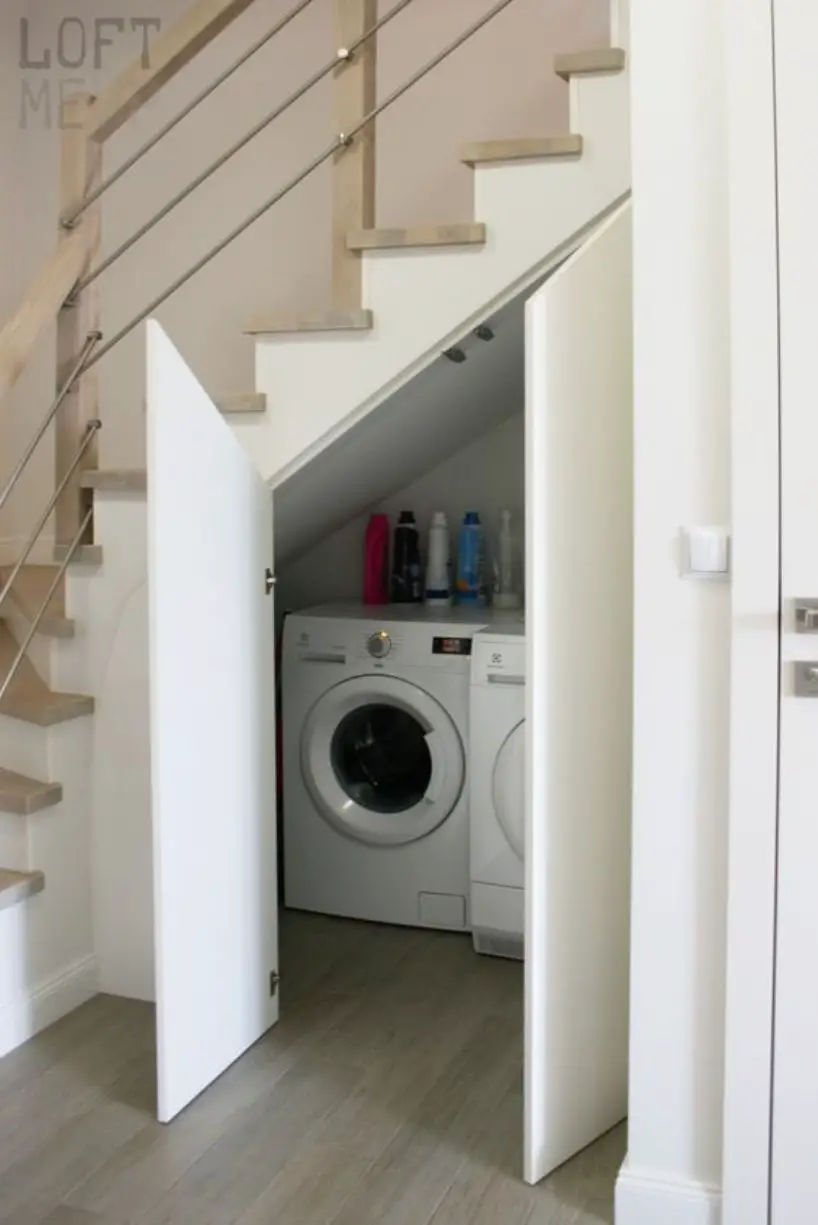 Small Laundry With A Washing Machine And A Dryer
