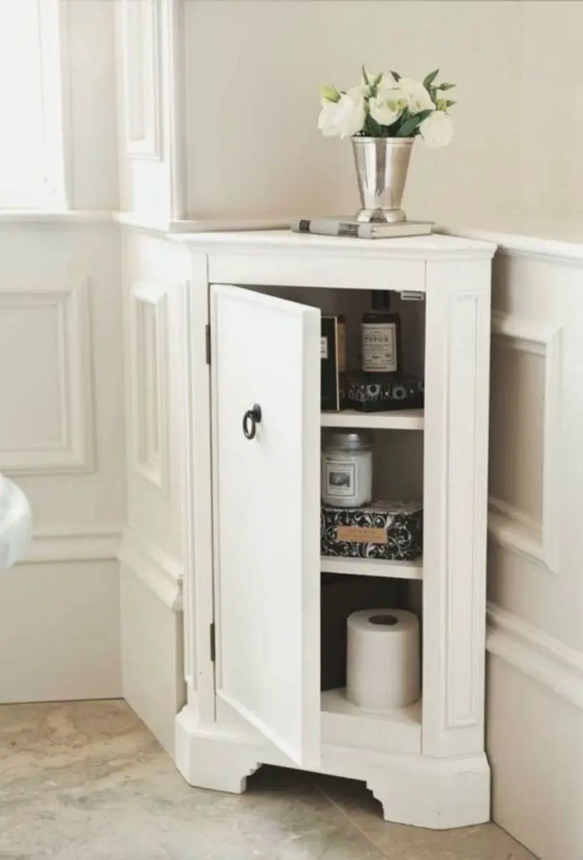 Stylish Tiny Corner Cabinet