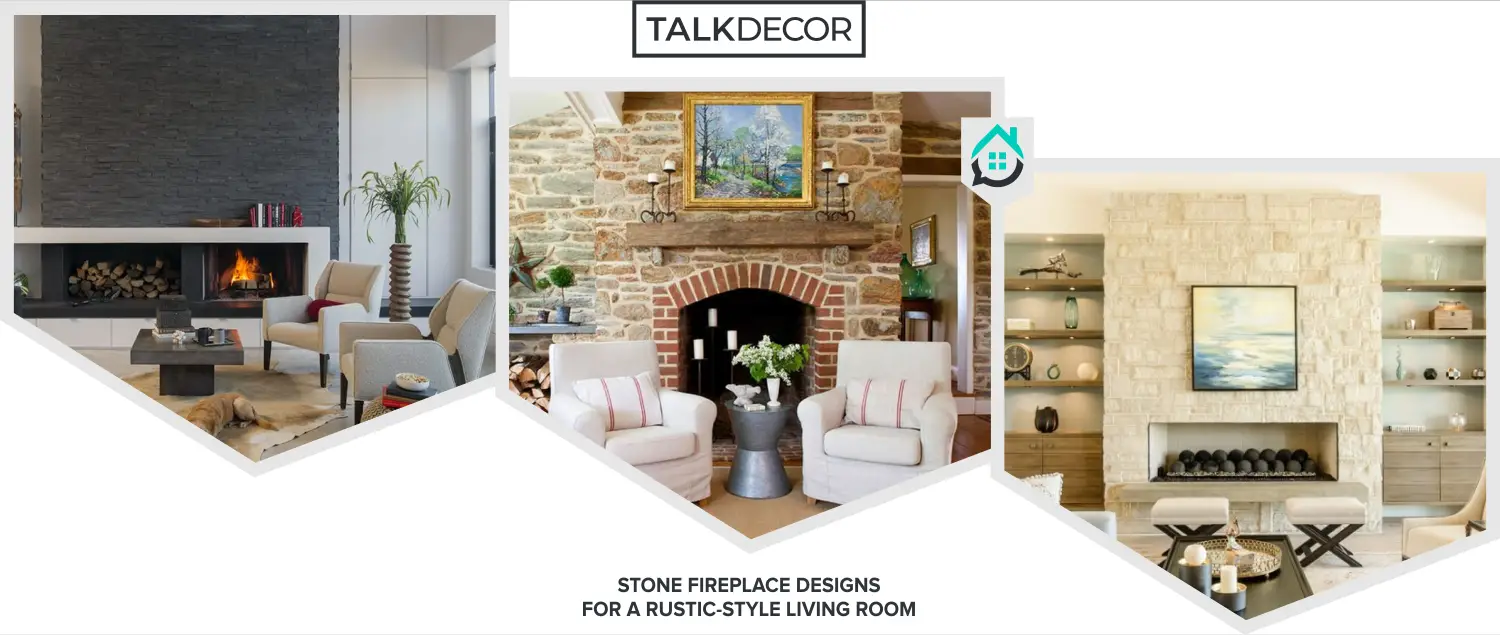 5 Stone Fireplace Designs for a Rustic-Style Living Room