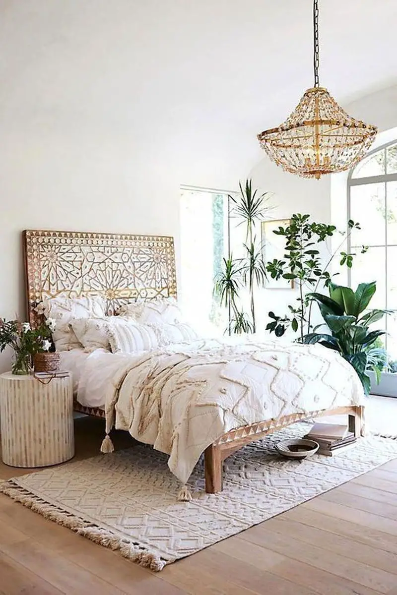 Unique Bohemian Bedroom Colors for Simple Design