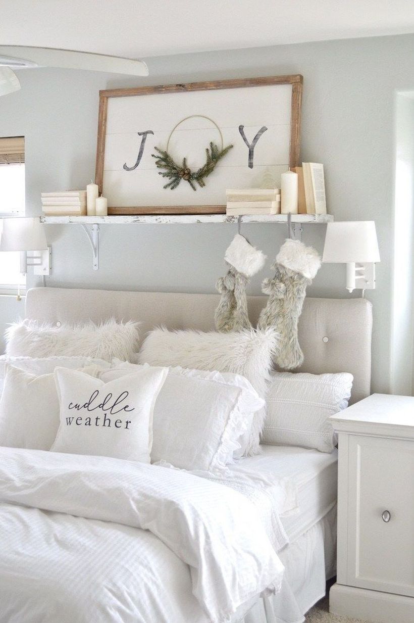 32 White Winter Bedroom Decorations - Talkdecor