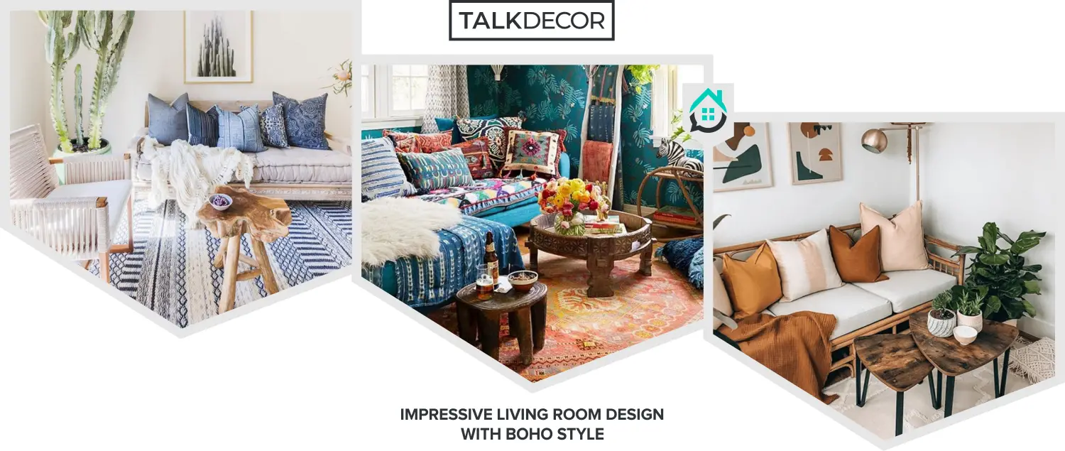 20 Impressive Living Room Design with Boho Style
