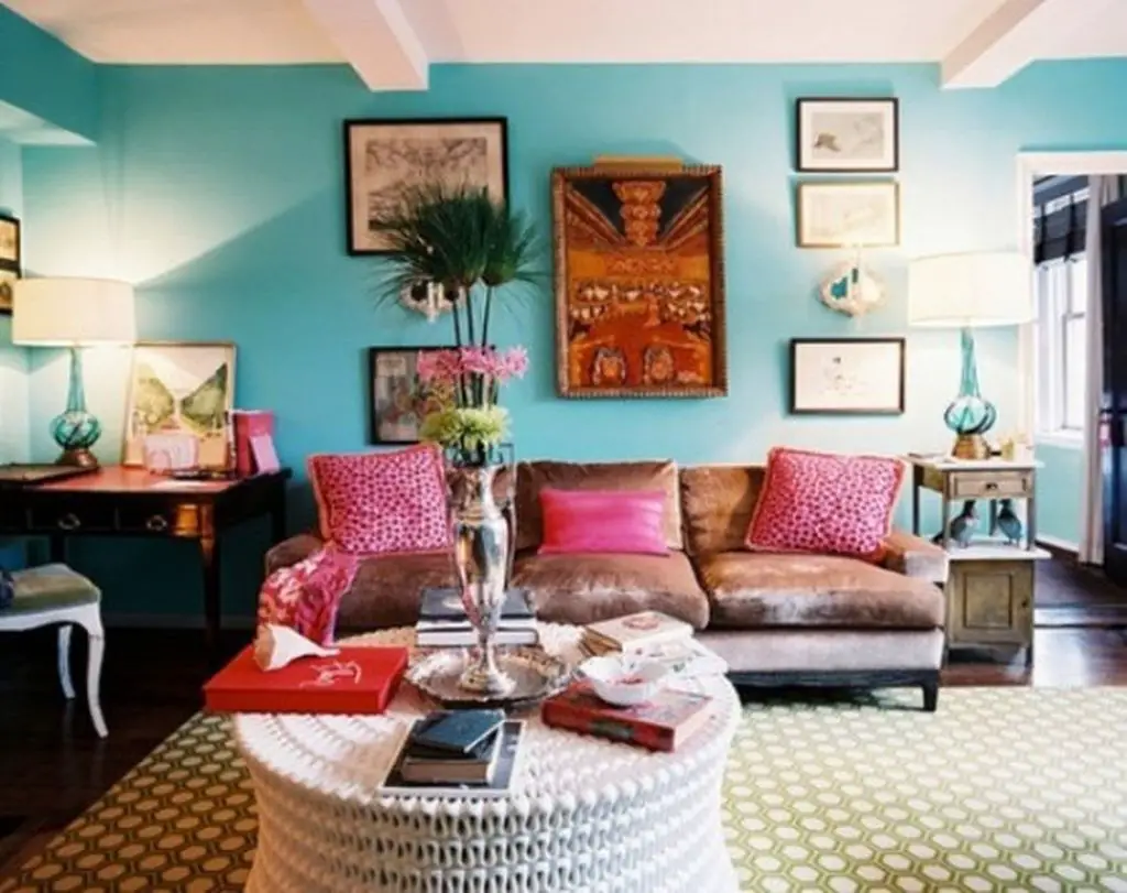 boho colors for living room