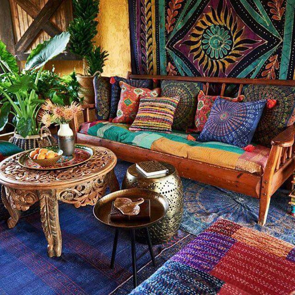 20 Impressive Living Room Design with Boho Style - Talkdecor