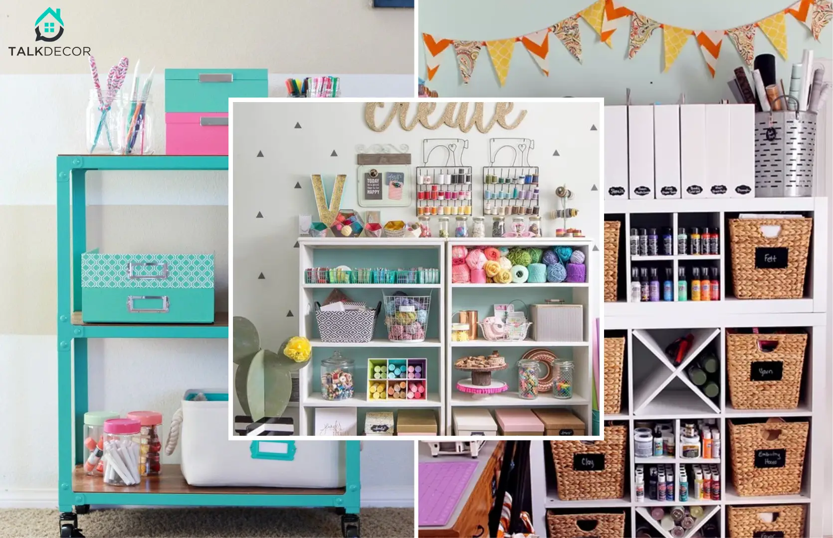 15 Organizer Ideas for Crafting Rooms in Family Homes