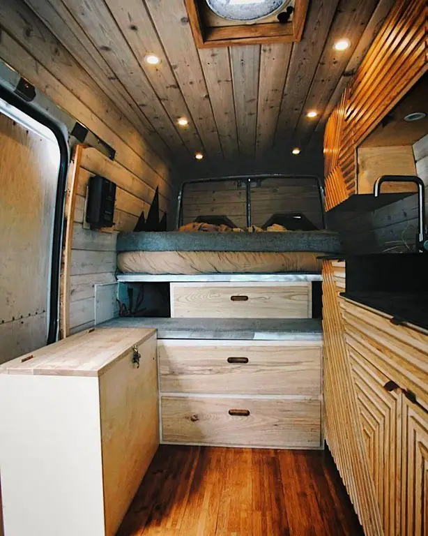 Wood Interior Sprinter Van Camper 16 